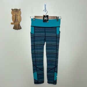 Lululemon Pace Rival Crop Space Dye Twist Naval Blue Peacock Blue pants